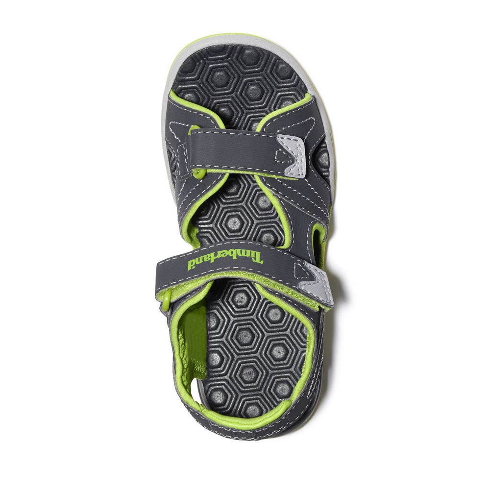 Timberland Kids Sandals Adventure Seeker 2-Strap - Grey/Green - India EQ6348105